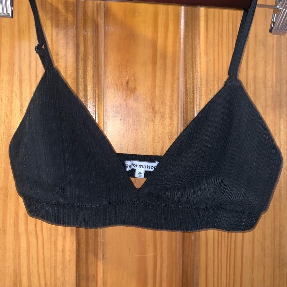 Reformation Black Bralette